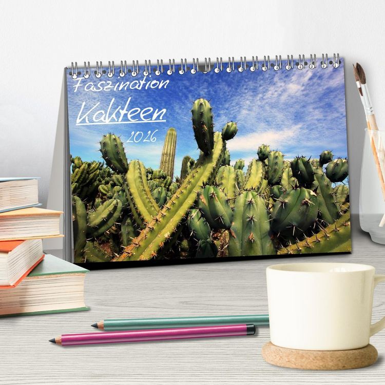 Produktbild: Faszination Kakteen (Tischkalender 2026 DIN A5 quer), CALVENDO Monatskalender