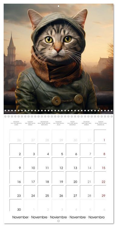 Produktbild: Les chats branch&eacute;s (Calendrier mural carr&eacute; 2026 30x30 cm) Calendrier double avec une page pour vos prises de notes