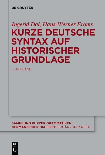 Produktbild: Kurze deutsche Syntax auf historischer Grundlage