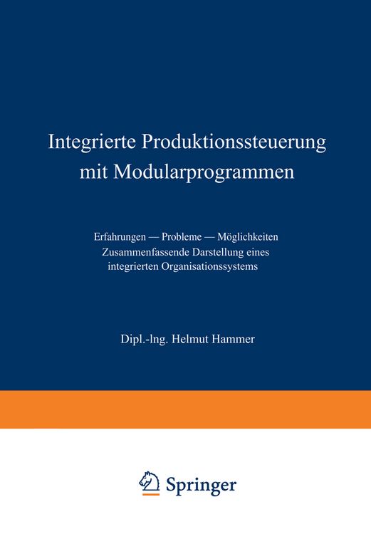 Produktbild: Integrierte Produktionssteuerung mit Modularprogrammen