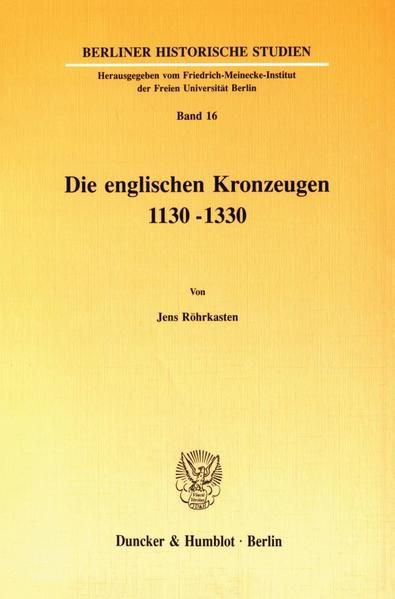 Produktbild: Die englischen Kronzeugen 1130&ndash;1330.