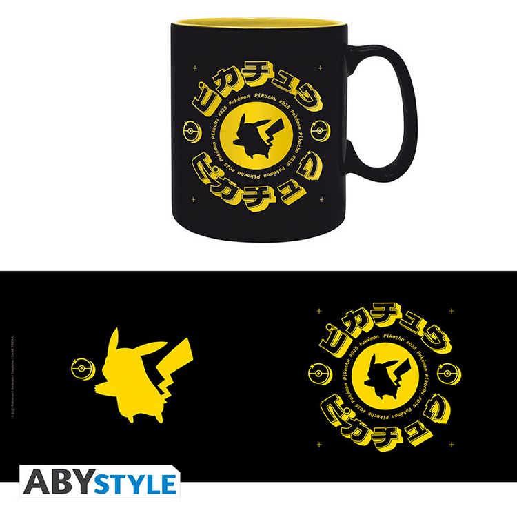 Produktbild: POKEMON - Mug - 460 ml - Pikachu Black Icon - cardboard box