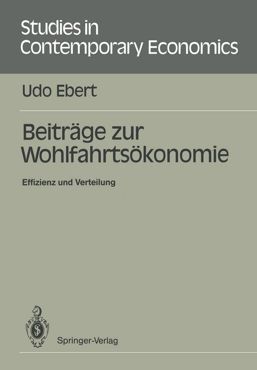 Produktbild: Beitr&auml;ge zur Wohlfahrts&ouml;konomie