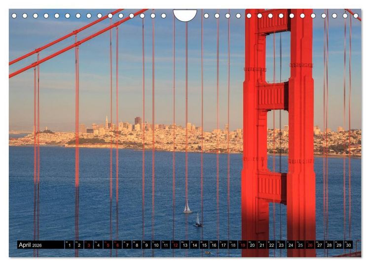 Produktbild: Golden Gate Bridge (Wandkalender 2026 DIN A4 quer), CALVENDO Monatskalender