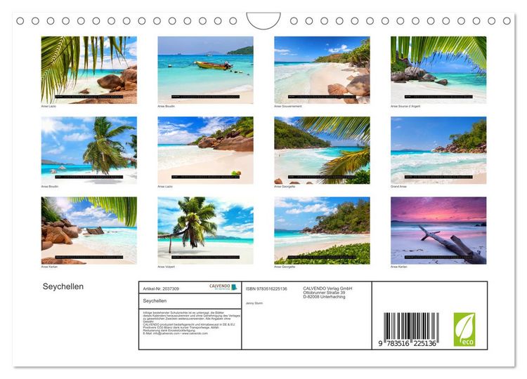 Produktbild: Seychellen (Wandkalender 2026 DIN A4 quer), CALVENDO Monatskalender
