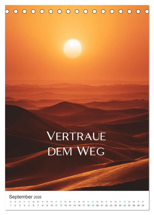 Produktbild: Die Kraft der Worte (Tischkalender 2026 DIN A5 hoch), CALVENDO Monatskalender