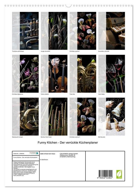 Produktbild: Funny Kitchen - Der verr&uuml;ckte K&uuml;chenplaner (hochwertiger Premium Wandkalender 2026 DIN A2 hoch), Kunstdruck in Hochglanz