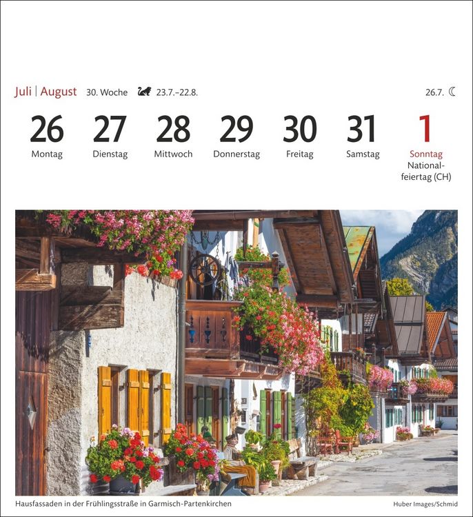 Produktbild: Alpen Sehnsuchtskalender 2027 - Wochenkalender mit 53 Postkarten
