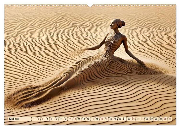 Produktbild: Sandige Visionen (hochwertiger Premium Wandkalender 2026 DIN A2 quer), Kunstdruck in Hochglanz
