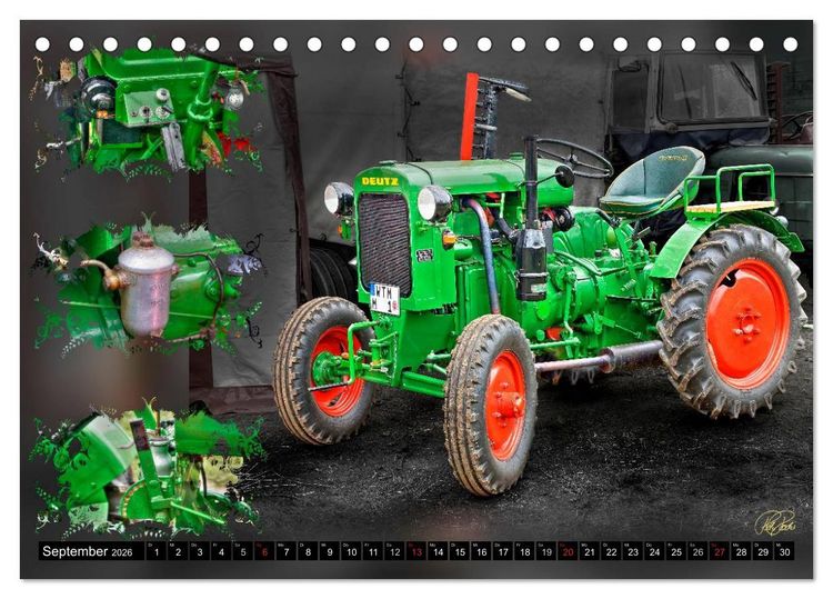 Produktbild: Oldtimer - Traktoren (Tischkalender 2026 DIN A5 quer), CALVENDO Monatskalender