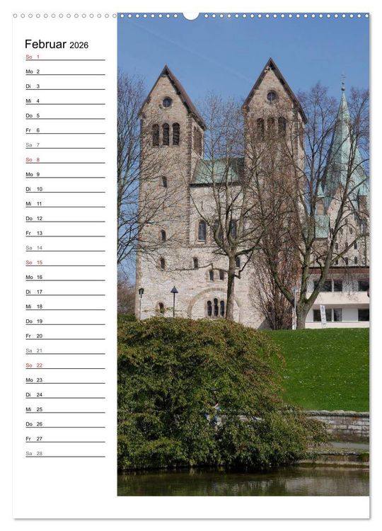 Produktbild: Streifz&uuml;ge durch Paderborn (Wandkalender 2026 DIN A2 hoch), CALVENDO Monatskalender