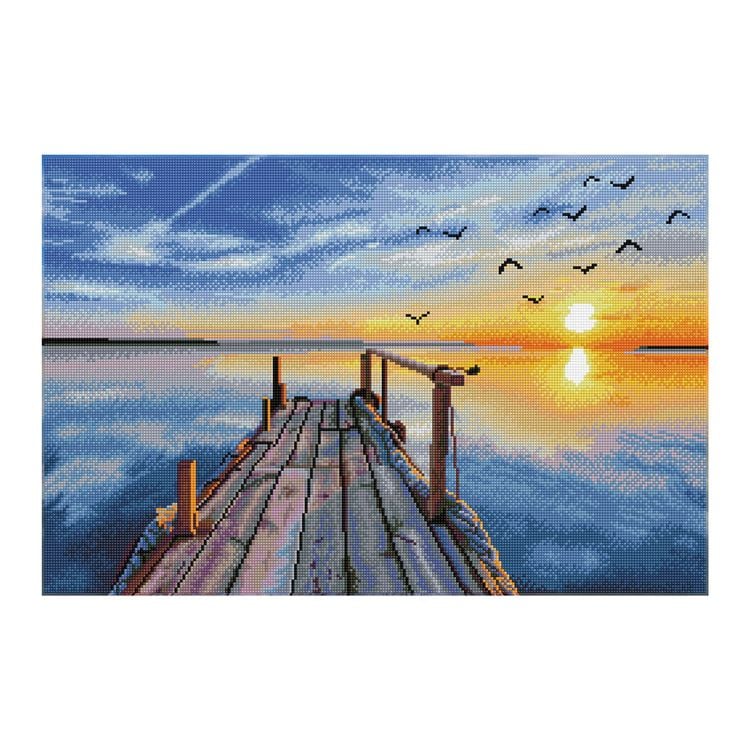 Bild vom Artikel Diamond Dotz - Diamond Painting Sonnenuntergang See vom Autor 