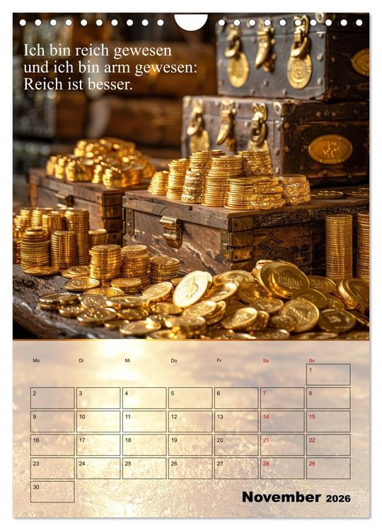 Produktbild: Der Geld-Anlock-Kalender (Wandkalender 2026 DIN A4 hoch), CALVENDO Monatskalender