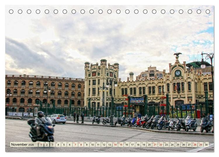 Produktbild: Valencia - sehenswert bei Tag und bei Nacht (Tischkalender 2026 DIN A5 quer), CALVENDO Monatskalender