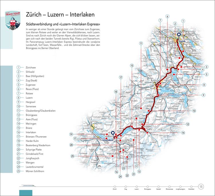 Produktbild: Hallwag Reisef&uuml;hrer Grand Train Tour of Switzerland, deutsche Ausgabe