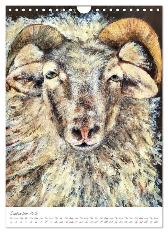 Produktbild: Painting meets animal spirit - Painted animal portraits (Wall Calendar 2026 DIN A4 portrait), CALVENDO 12 Month Wall Calendar