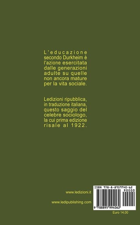 Produktbild: La sociologia e l'educazione