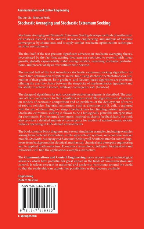 Produktbild: Stochastic Averaging and Stochastic Extremum Seeking