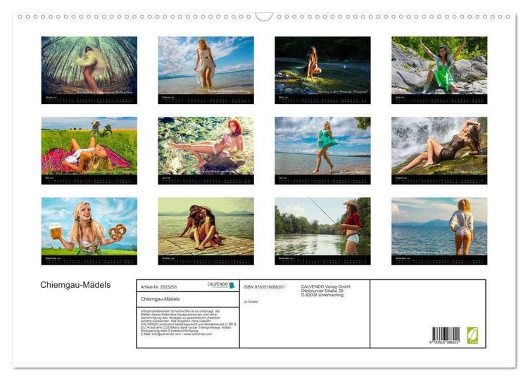 Produktbild: Chiemgau-M&auml;dels (Wandkalender 2026 DIN A2 quer), CALVENDO Monatskalender