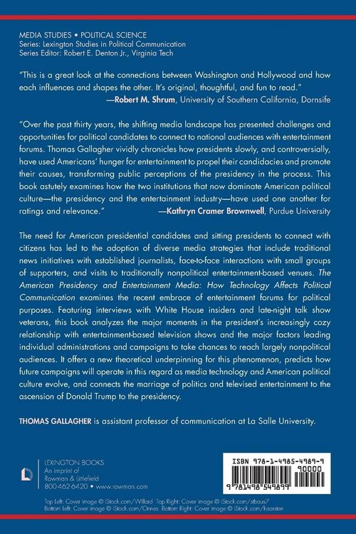 Produktbild: American Presidency and Entertainment Media
