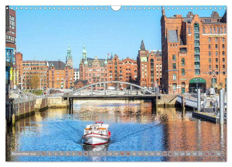 Produktbild: HAMBURG - Maritime Metropole (Wandkalender 2026 DIN A3 quer), CALVENDO Monatskalender