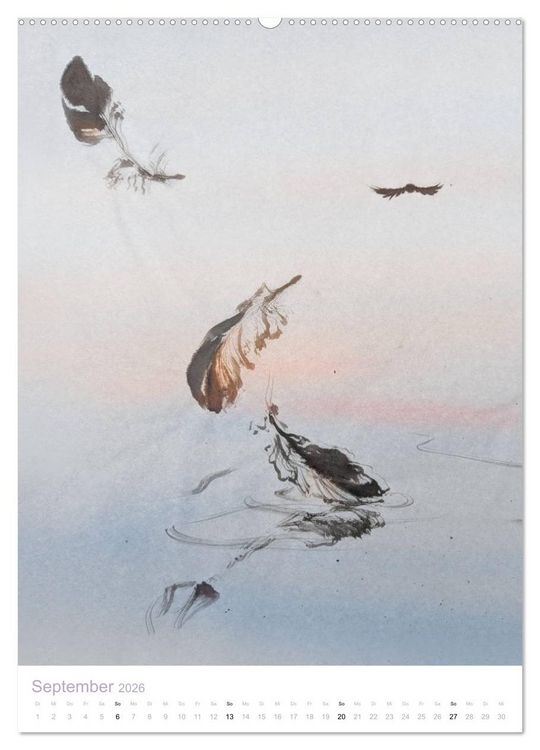 Produktbild: Jahreszeiten in Stil japanischer Malerei - Kunst (Wandkalender 2026 DIN A2 hoch), CALVENDO Monatskalender