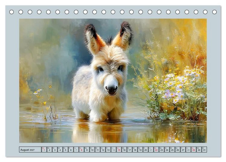 Produktbild: Zwergesel. Kleine Langohren mit gro&szlig;em Charme (Tischkalender 2027 DIN A5 quer), CALVENDO Monatskalender