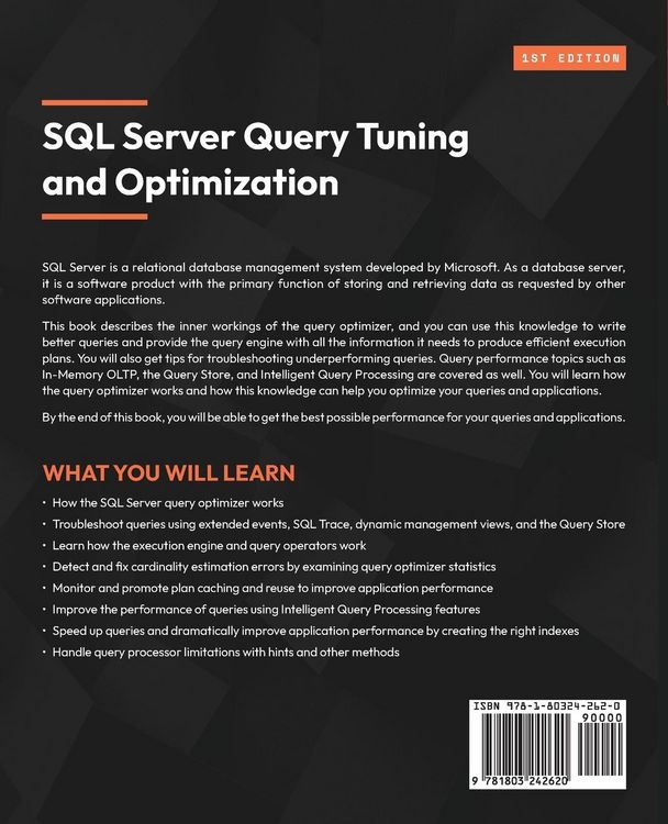 Produktbild: SQL Server Query Tuning and Optimization