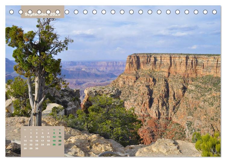 Produktbild: Erlebe mit mir die Schluchten des Grand Canyon (Tischkalender 2026 DIN A5 quer), CALVENDO Monatskalender