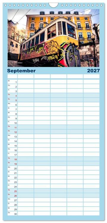 Produktbild: Familienplaner 2027 - Pen&iacute;nsula Ib&eacute;rica mit 5 Spalten (Wandkalender, 21 x 45 cm) CALVENDO