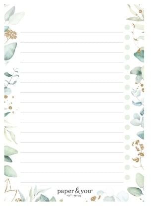 Produktbild: paper&you Block A6 Einkaufsliste [Blattgold] EM