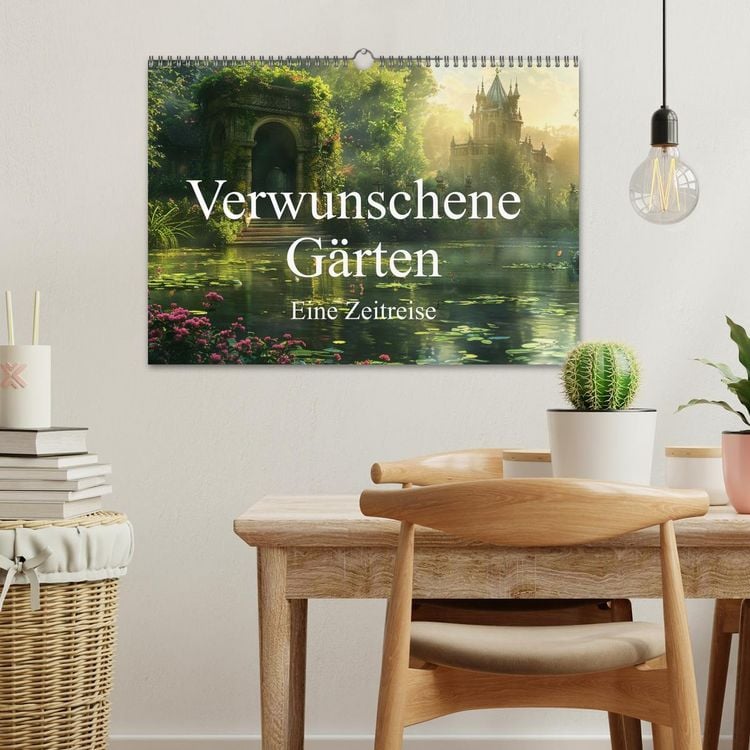 Produktbild: Verwunschene G&auml;rten - Eine Zeitreise (Wandkalender 2026 DIN A3 quer), CALVENDO Monatskalender