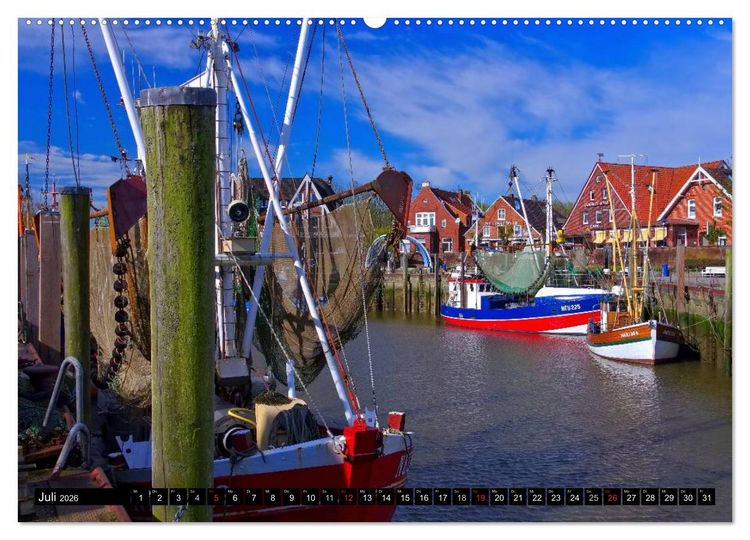 Produktbild: Neuharlingersiel - Ostfrieslands sch&ouml;nstes Hafenst&auml;dtchen (hochwertiger Premium Wandkalender 2026 DIN A2 quer), Kunstdruck in Hochglanz