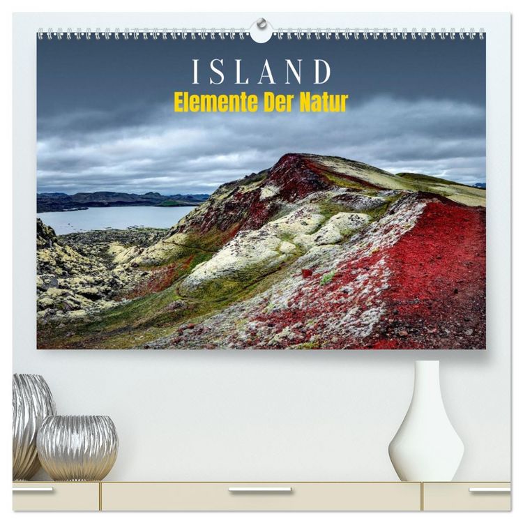 Produktbild: Island - Elemente der Natur (hochwertiger Premium Wandkalender 2026 DIN A2 quer), Kunstdruck in Hochglanz