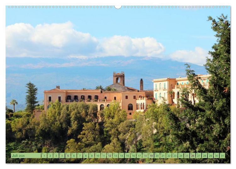 Produktbild: Taormina, die Stadt mit Blick auf den &Auml;tna (hochwertiger Premium Wandkalender 2026 DIN A2 quer), Kunstdruck in Hochglanz