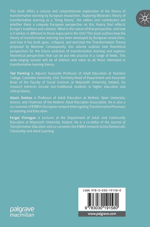 Produktbild: European Perspectives on Transformation Theory