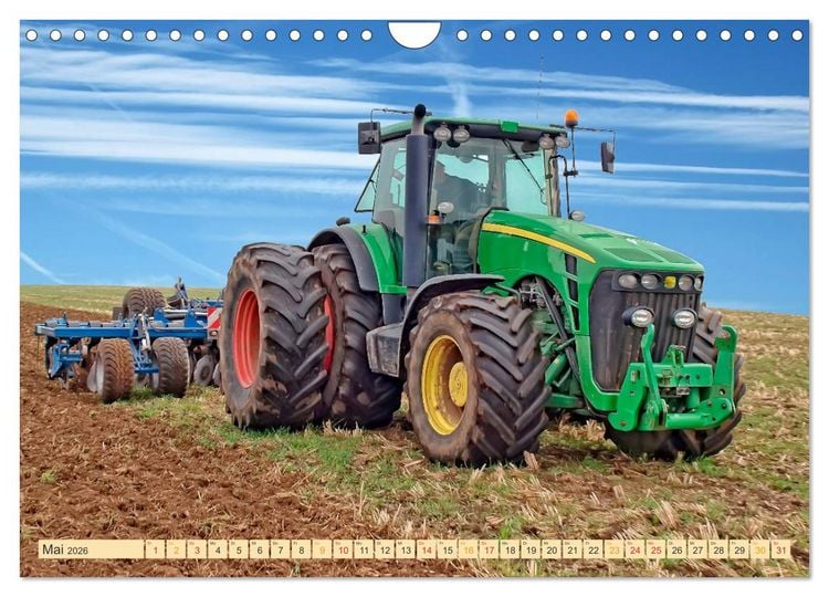 Produktbild: Traktoren - Giganten in der Landwirtschaft (Wandkalender 2026 DIN A4 quer), CALVENDO Monatskalender