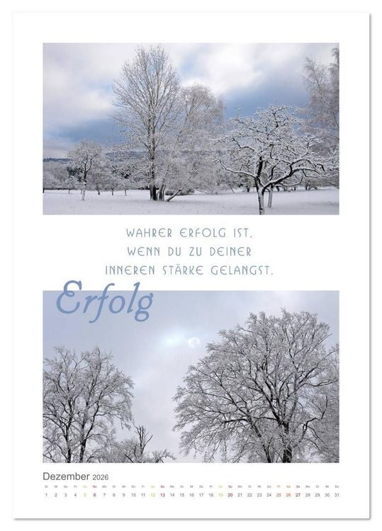Produktbild: Quellen der Inspiration (Tischkalender 2026 DIN A5 hoch), CALVENDO Monatskalender