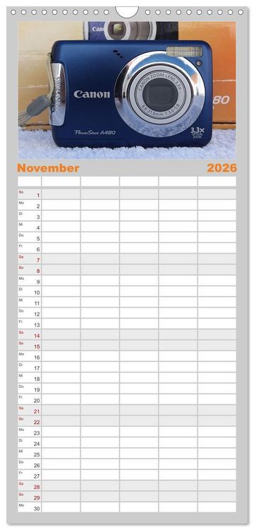 Produktbild: Familienplaner 2026 - Mein Kamerakalender mit 5 Spalten (Wandkalender, 21 x 45 cm) CALVENDO