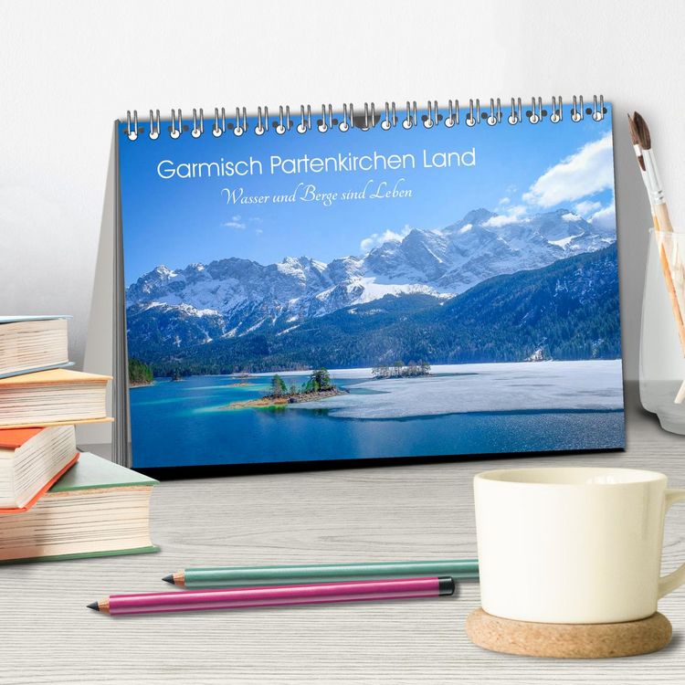 Produktbild: Garmisch Partenkirchen Land - Wasser und Berge sind Leben (Tischkalender 2026 DIN A5 quer), CALVENDO Monatskalender