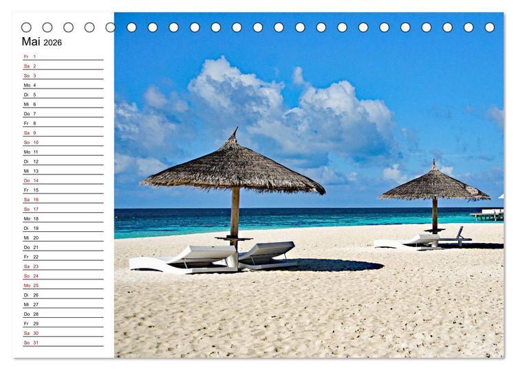 Produktbild: So sch&ouml;n sind die Malediven (Tischkalender 2026 DIN A5 quer), CALVENDO Monatskalender