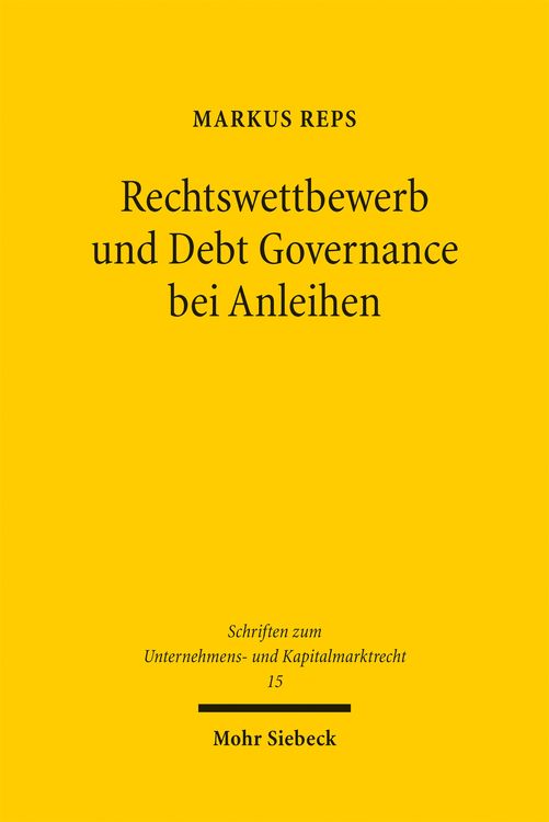 Produktbild: Rechtswettbewerb und Debt Governance bei Anleihen