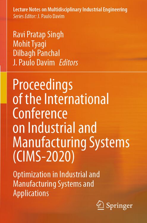Produktbild: Proceedings of the International Conference on Industrial and Manufacturing Systems (CIMS-2020)