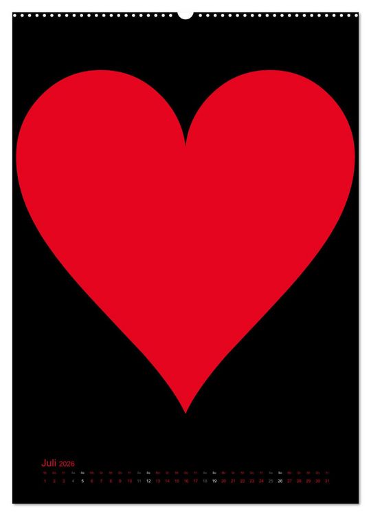 Produktbild: Foto- und Bastelkalender &bdquo;LIEBE&ldquo; in der Farbe Schwarz (Wandkalender 2026 DIN A2 hoch), CALVENDO Monatskalender