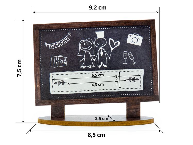 Produktbild: familiawedding 10 Tischkarten zur Hochzeit black doodle Tafel-Design