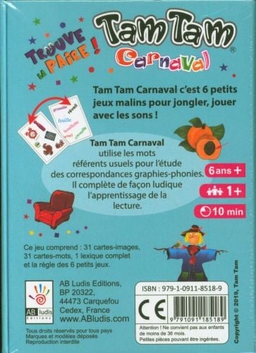 Produktbild: Tam Tam carnaval : la f&ecirc;te des sons : ail-eil-ouil-euil