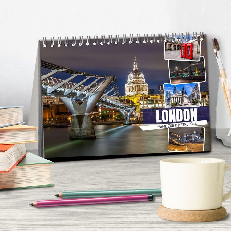 Produktbild: LONDON Magie einer Metropole (Tischkalender 2026 DIN A5 quer), CALVENDO Monatskalender