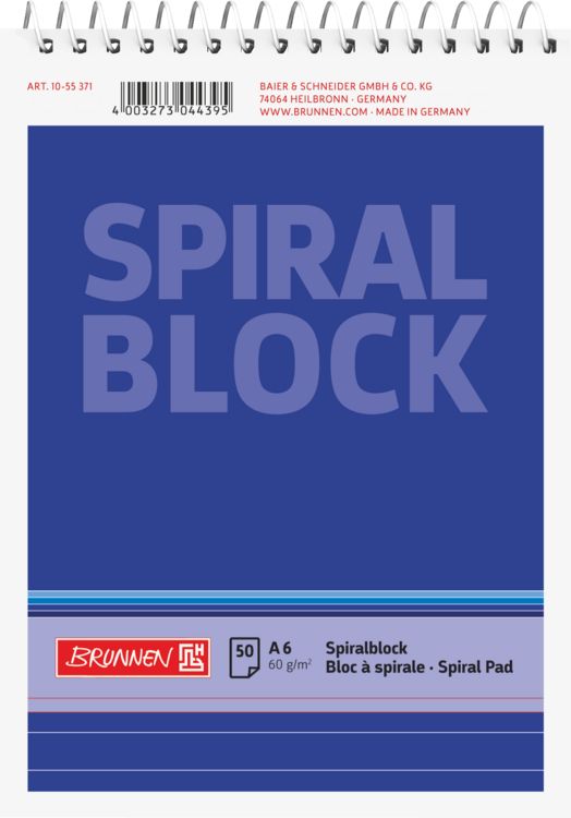 Produktbild: Brunnen Spiralnotizblock A6 lin 50Bl