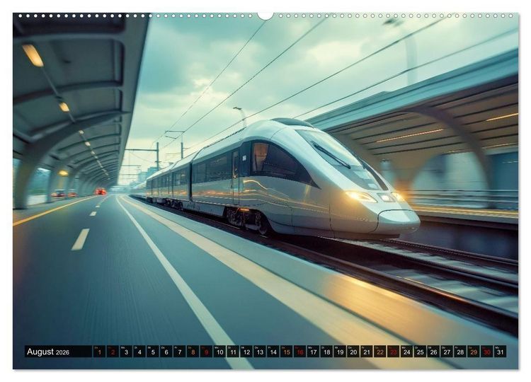 Produktbild: Futuristische Z&uuml;ge (hochwertiger Premium Wandkalender 2026 DIN A2 quer), Kunstdruck in Hochglanz