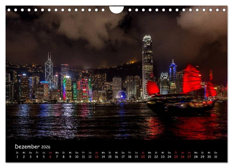 Produktbild: Leuchtende St&auml;dte (Wandkalender 2026 DIN A4 quer), CALVENDO Monatskalender